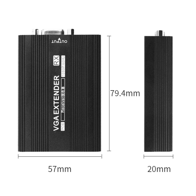 Measy VGA1815 VGA Extender Transmitter and Receiver Converter, POE Single Power Supply, Transmission Distance: 150m(AU Plug)