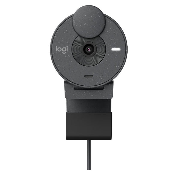 Logitech Brio 300 2MP 1080P Full HD IP Camera with Noise Reduction Microphone (White)