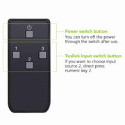 NK-T32 Toslink 3 In 2 Out Switch/Splitter with IR Remote