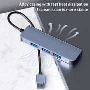 BYL-2013U3 12cm 4 in 1 USB to USB3.0x4 HUB Adapter