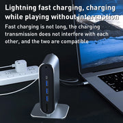 BYL-2201 12 in 1 USB-C / Type-C HUB Adapter