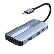 BYL-2106 7 in 1 USB-C / Type-C to USB Docking Station HUB Adapter (Silver) - USB HUB by PMC TechLife | Online Shopping South Africa | PMC TechLife | Buy Now Pay Later Mobicred