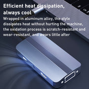 BYL-2106 7 in 1 USB-C / Type-C to USB Docking Station HUB Adapter (Silver)