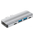 YG-2102 5 in 1 Dual USB-C / Type-C to USB Docking Station HUB Adapter (Silver) - USB HUB by PMC TechLife | Online Shopping South Africa | PMC TechLife | Buy Now Pay Later Mobicred
