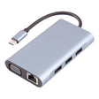 BYL-2111 7 in 1 USB-C / Type-C to USB Docking Station HUB Adapter (Silver) - USB HUB by PMC TechLife | Online Shopping South Africa | PMC TechLife | Buy Now Pay Later Mobicred