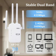 ZX-R08 300Mbps 2.4G WiFi Repeater Signal Amplifier, US Plug