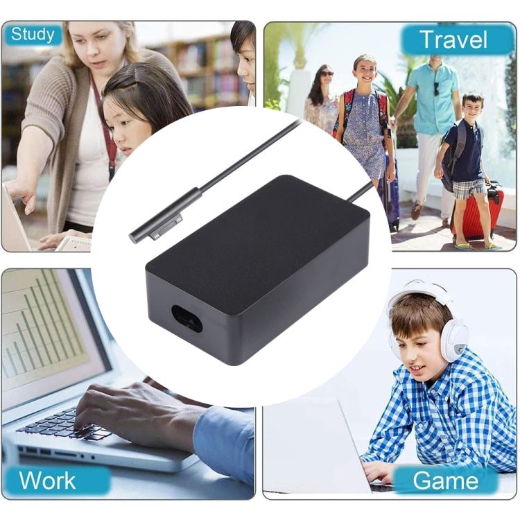 For Microsoft Surface Pro  7 / 7 Plus / 8 / 9 / X & Laptop 3 / 4 / 5 65W Laptop Power Adapter, Plug Type: AU Plug
