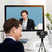 HD-F18 1080P Multi-function HD Camera WebCam with Microphone(Black)