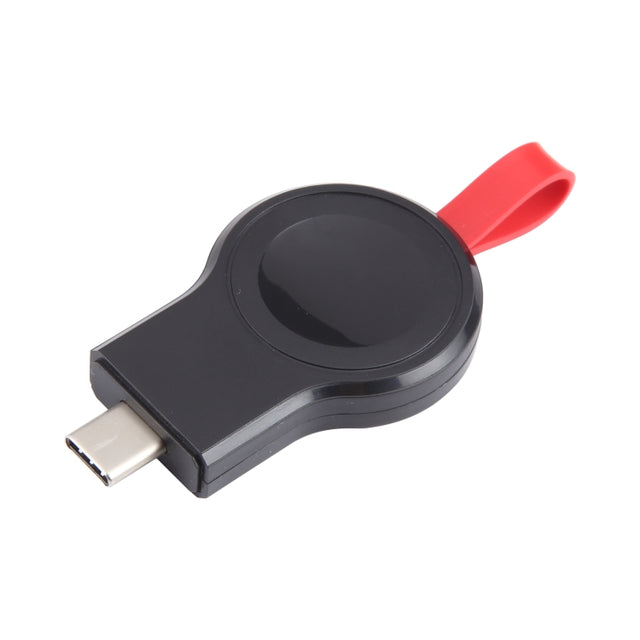 For Apple Watch Series 2W USB-C / Type-C Port Portable Magnetic Charger (Black)