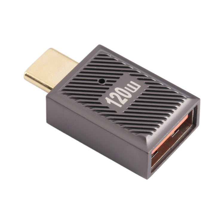 USB-C / Type-C Male to USB Female 10 Gbps Straight Charging Adapter (Gun Metal)
