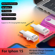 8 Pin Female to USB-C / Type-C Male Adapter Gen3, Supports PD Fast Charging for iPhone 15 Series