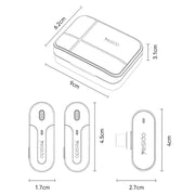 YESIDO KR16 2 in 1 Wireless Lavalier Microphone 8 Pin Receiver with Charging Box