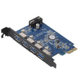 ORICO PVU3-4P 4 Ports USB3.0 PCI Express Card for Desktop(Black) - free shipping - PMC TechLife - Order now!