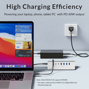 ORICO M3U4 Aluminum Alloy 4-Port USB 3.2 Gen1 10Gbps HUB (Silver)