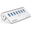 ORICO M3U7 Aluminum Alloy 7-Port USB 3.2 Gen1 5Gbps HUB with 1m Cable(Silver) - free shipping - PMC TechLife - Order now!