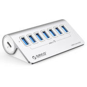 ORICO M3U7 Aluminum Alloy 7-Port USB 3.2 Gen1 5Gbps HUB with 1m Cable(Silver)