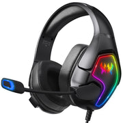 KOTION EACH G3000 3.5mm & USB Plug Stereo RGB Light Gaming Headset with Omni-directional Mic, Cable Length: 1.9m (Black)