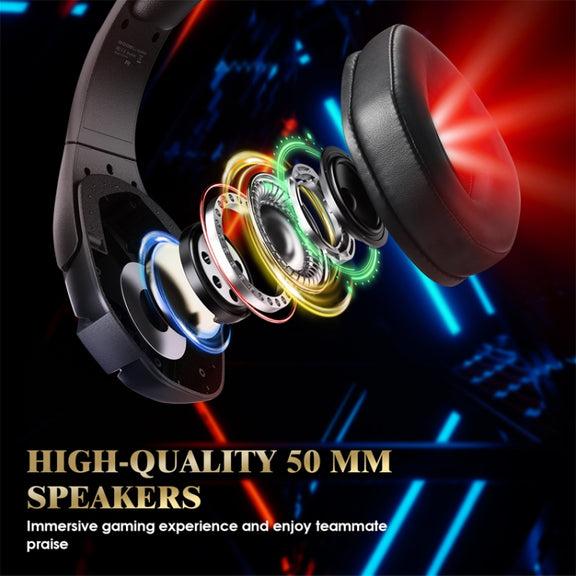 KOTION EACH G3000 3.5mm & USB Plug Stereo RGB Light Gaming Headset with Omni-directional Mic, Cable Length: 1.9m (Black)