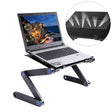 Portable 360 Degree Adjustable Foldable Aluminium Alloy Desk Stand for Laptop / Notebook, without CPU Fans & Mouse Pad(Black) - Laptop Stand by PMC TechLife | Online Shopping South Africa | PMC TechLife | Buy Now Pay Later Mobicred