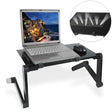 Lengthen Portable 360 Degree Adjustable Foldable Aluminium Alloy Desk Stand for Laptop / Notebook, without CPU Fans & Mouse Pad(Black) - Laptop Stand by PMC TechLife | Online Shopping South Africa | PMC TechLife | Buy Now Pay Later Mobicred