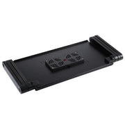 Portable 360 Degree Adjustable Foldable Aluminium Alloy Desk Stand with Double CPU Fans & Mouse Pad for Laptop / Notebook, Desk Size: 480mm x 260mm(Black)