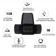 HXSJ A870 480P Pixels HD 360 Degree WebCam USB 2.0 PC Camera with Microphone for Skype Computer PC Laptop, Cable Length: 1.4m(Black)