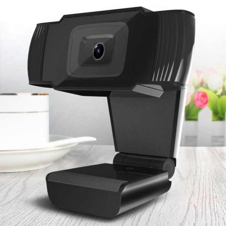 HXSJ A870 480P Pixels HD 360 Degree WebCam USB 2.0 PC Camera with Microphone for Skype Computer PC Laptop, Cable Length: 1.4m(Black)