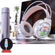 YINDIAO Q3 USB Wired E-sports Gaming Headset with Mic & RGB Light, Cable Length: 1.67m (White) - free shipping - PMC TechLife - Order now!