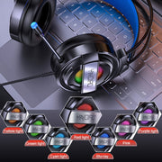 YINDIAO Q3 USB Wired E-sports Gaming Headset with Mic & RGB Light, Cable Length: 1.67m (White)