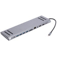 LS1094 12 in 1 Type-C to Dual HDMI Docking Station - USB HUB by PMC TechLife | Online Shopping South Africa | PMC TechLife