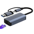 BYL-2207 2 in 1 USB + Type-C to RJ45 Docking Station HUB Adapter - Cable & Adapters by PMC TechLife | Online Shopping South Africa | PMC TechLife | Buy Now Pay Later Mobicred