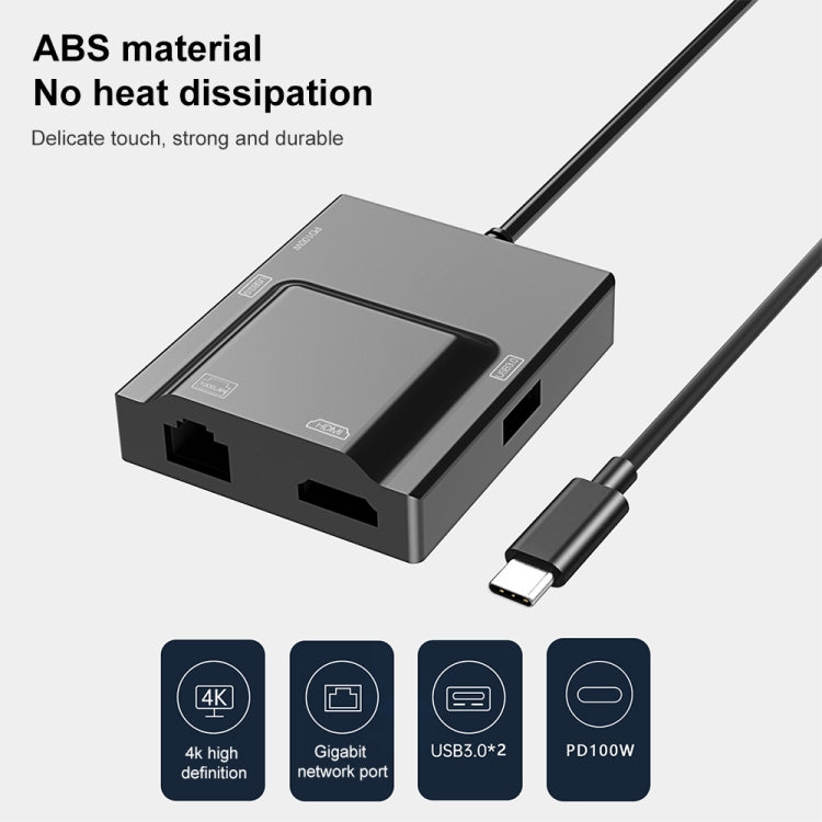 NK-3057HDMI 5 in 1 USB-C / Type-C Multifunctional Converter Docking Station HUB Adapter
