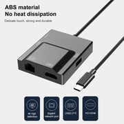 NK-3057HDMI 5 in 1 USB-C / Type-C Multifunctional Converter Docking Station HUB Adapter