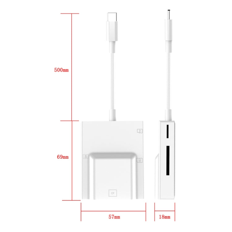 NK-3057H 4 in 1 USB-C/Type-C Multifunctional Card Reader