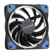 Color LED 12cm 4pin Computer Components Chassis Fan Computer Host Cooling Fan Silent Fan Cooling with Blue Light(Blue)