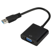 External Graphics Card Converter Cable USB3.0 to VGA, Resolution: 720P(Black)