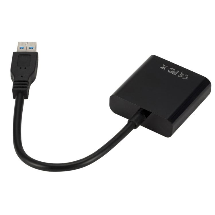 External Graphics Card Converter Cable USB3.0 to VGA, Resolution: 720P(Black)