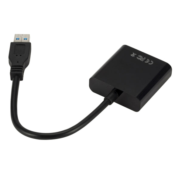 External Graphics Card Converter Cable USB3.0 to VGA, Resolution: 720P(Black)