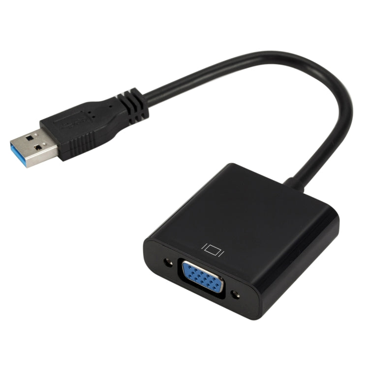External Graphics Card Converter Cable USB3.0 to VGA, Resolution: 1080P(Black)