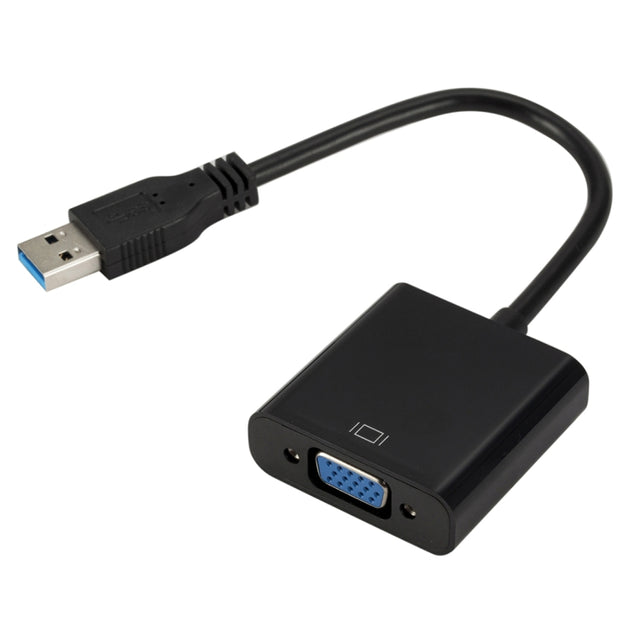 External Graphics Card Converter Cable USB3.0 to VGA, Resolution: 1080P(Black)