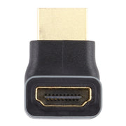 HDMI male to HDMI Female 90 Degree Elbow Head Aluminium Alloy Adapter(Black)