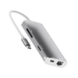 9591C 8 In 1 USB 3.0 x3 + SD / TF Card + HDMI + RJ45 + Type-C / USB-C (PD) Multi-function HUB Converter Dock Station(Silver) - USB HUB by PMC TechLife | Online Shopping South Africa | PMC TechLife | Buy Now Pay Later Mobicred