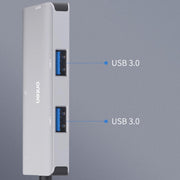 Onten 91882 5 In 1 USB3.0 x3 + SD + TF + CF Type-C / USB-C OTG Multi-function Card Reader