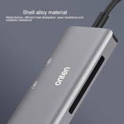 Onten 91882 5 In 1 USB3.0 x3 + SD + TF + CF Type-C / USB-C OTG Multi-function Card Reader