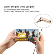 REXLIS BK3567 3.5mm Male + 3.5mm Female L-shaped 90 Degree Elbow Gold-plated Plug Gold Audio Interface Extension Adapter for 3.5mm Interface Devices, Support Earphones with Microphone
