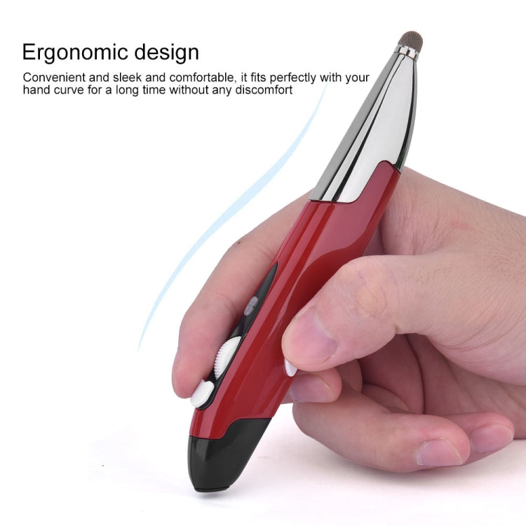 PR-06S 4-keys Smart Wireless Optical Mouse with Stylus Pen Function, Support Voice Operation / Translation (Red)