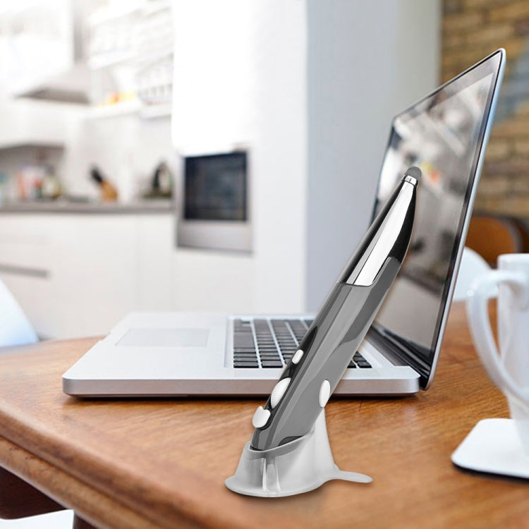 PR-06 4-keys Smart Wireless Optical Mouse with Stylus Pen Function (Grey)