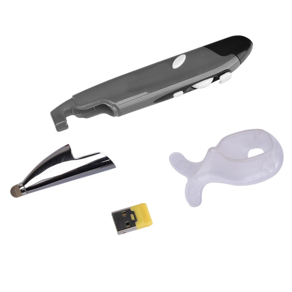 PR-06 4-keys Smart Wireless Optical Mouse with Stylus Pen Function (Grey)