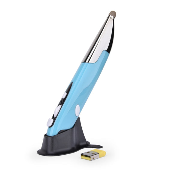 PR-06 4-keys Smart Wireless Optical Mouse with Stylus Pen Function (Blue)