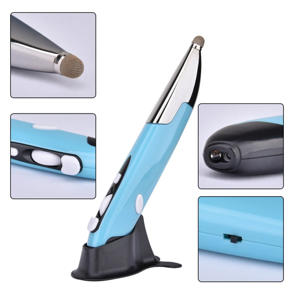 PR-06 4-keys Smart Wireless Optical Mouse with Stylus Pen Function (Blue)